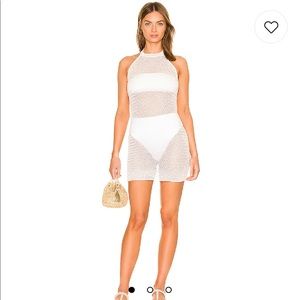 Superdown Racheal Net Halter Dress